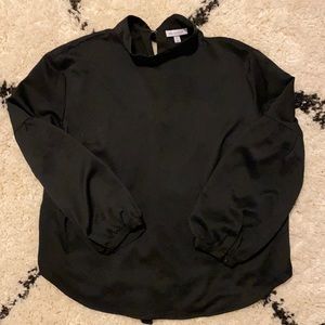 Black silk blouse